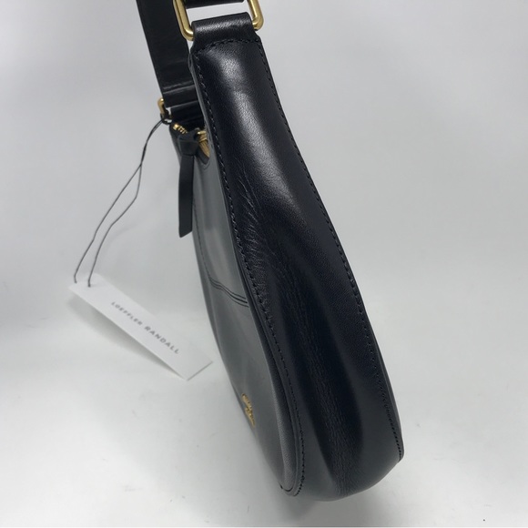 Loeffler Randall Greta Leather Shoulder Bag, Size M - Black/Gold Women's - Picture 13 of 16